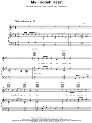 Billy Eckstine - My Foolish Heart - Sheet Music (Digital Download)