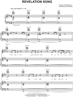 Kari Jobe Revelation Song Sheet Music (Leadsheet) in D Major  (transposable) - Download & Print - SKU: MN0074147