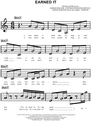 Earned It (Fifty Shades of Grey) Sheet Music - 17 Arrangements Available  Instantly - Musicnotes