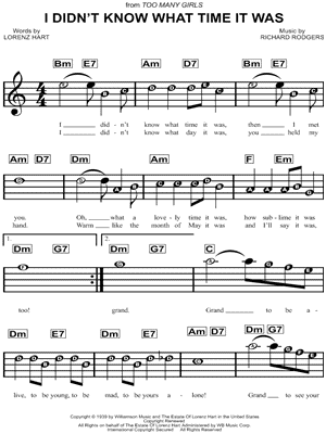 I Didn T Know What Time It Was Sheet Music 11 Arrangements Available Instantly Musicnotes