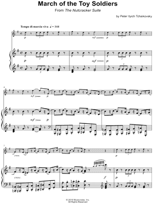 Peter Ilyich Tchaikovsky - March of the Toy Soldiers - Piano Accompaniment - From The Nutcracker Suite - Sheet Music (Digital Download)