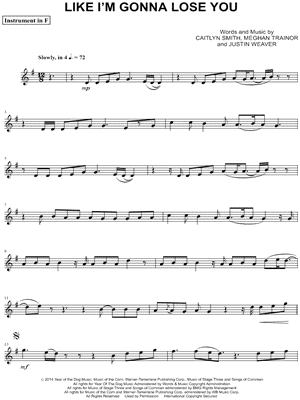 Justin Trainor Sheet Music To Download And Print World