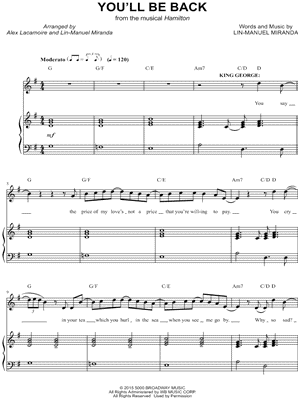 Burn Hamilton Piano Sheet Music Pdf