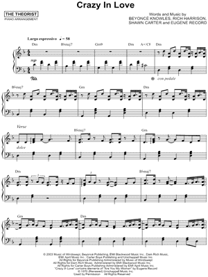 The Theorist - Crazy in Love (2014) - Sheet Music (Digital Download)