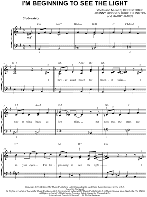 Duke Ellington I M Beginning To See The Light Sheet Music Easy Piano In G Major Download Print Sku Mn