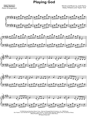 Playing God Sheet Music - 1 Arrangement Available Instantly - Musicnotes