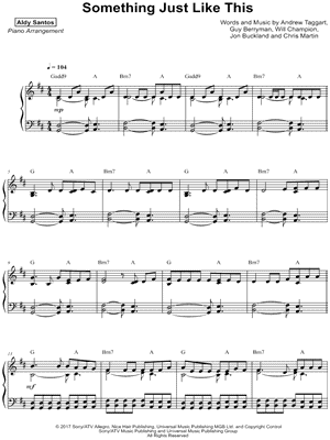 Something Just Like This Sheet Music 47 Arrangements Available Instantly Musicnotes