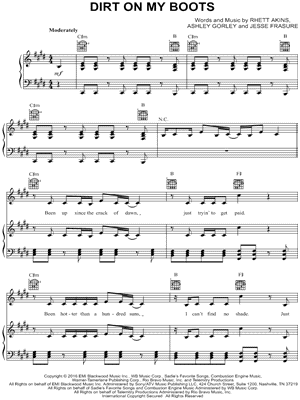 Jon Pardi - Night Shift sheet music for piano download