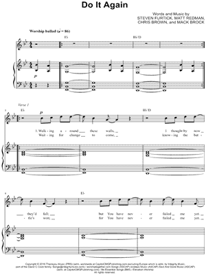 Elevation Worship "Do It Again" Sheet Music in Bb Major (transpos...