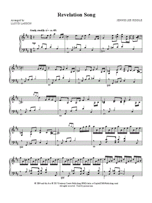 Revelation song - Jennie Lee Riddle Sheet music for Bassoon (Solo)