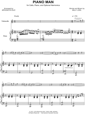 Brooklyn Duo Piano Man Sheet Music In C Major Download Print Sku Mn0174224