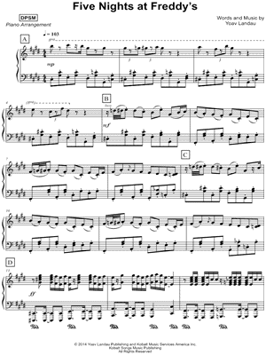 Five Nights at Freddy's – The Newton Brothers (Movie Theme) Sheet music for  Piano (Solo)
