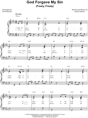Carol Owens God Forgave My Sin Sheet Music Easy Piano In Eb Major Download Print Sku Mn Carol Owens God Forgave My Sin Sheet Music Easy Piano In Eb Major Download Print Sku Mn