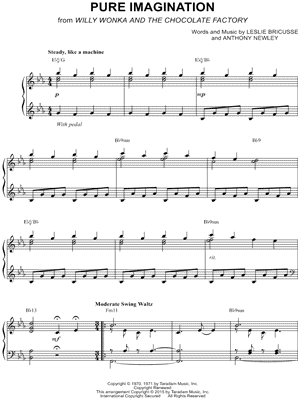 Pure Imagination - (from Willy Wonka & the Chocolate Factory) - Sheet Music (Digital Download)