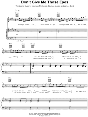 James Blunt Monsters Sheet Music in Eb Major (transposable) - Download &  Print - SKU: MN0207798