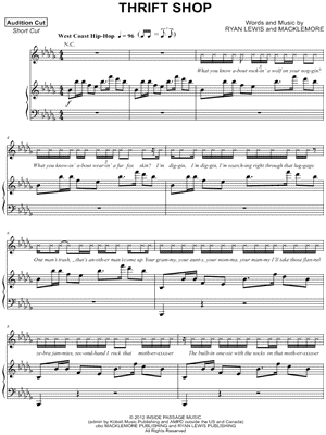 "Thrift Shop" Sheet Music - 13 Arrangements Available Instantly