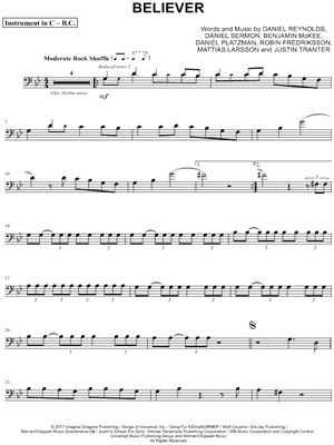 Imagine Dragons Trombone Sheet Music Downloads At Musicnotes Com