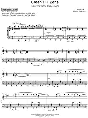 Green Hill Zone - Sonic the Hedgehog (For your listening pleasure ONLY!) Sheet  music for Piano, Flute, Guitar, Clarinet other & more instruments (Mixed  Quintet)