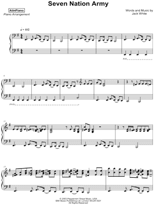 Seven Nation Army Sheet Music 12 Arrangements Available