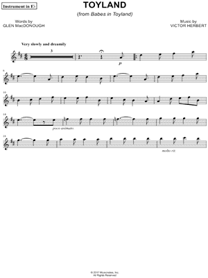Victor Herbert - Toyland - Eb Instrument - from Babes in Toyland - Sheet Music (Digital Download)
