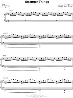 Stranger Things Main Theme Sheet Music 17 Arrangements