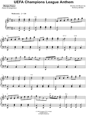 Free music Haendel, Georg Friedrich - Piano UEFA Champions League Anthem