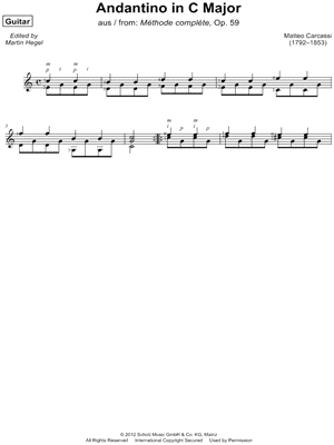 Siciliana by Matteo Carcassi Sheet music for Guitar (Solo