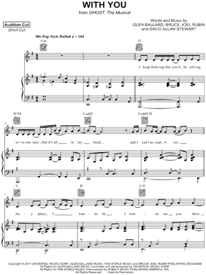 With You Sheet Music from Ghost: The Musical - Audition Cut - Short