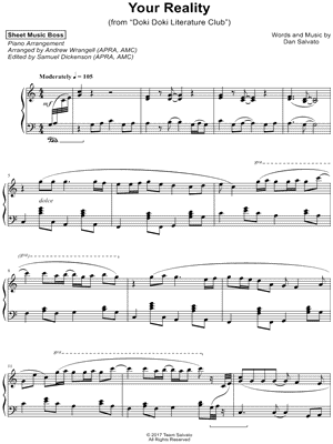 Doki Doki Literature Club Sheet Music Downloads At Musicnotes Com - doki doki theme song roblox id number