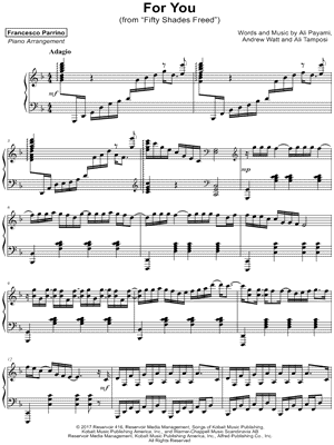 Francesco Parrino - For You - from Fifty Shades Freed - Sheet Music (Digital Download)