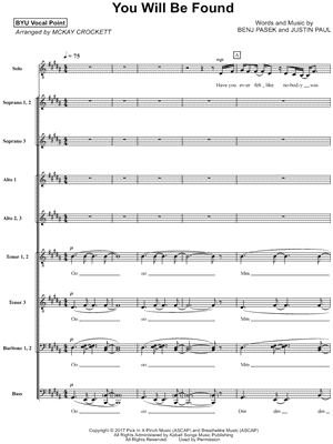Ben Platt Choral Sheet Music Downloads At Musicnotes Com