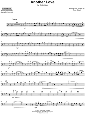 Another love – Tom Odell (Cello) Sheet music for Piano, Vocals, Cello  (Mixed Quartet)