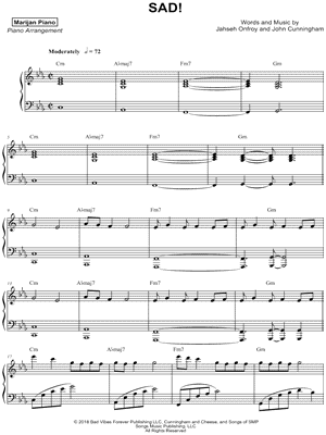"SAD!" Sheet Music - 12 Arrangements Available Instantly - Musicnotes