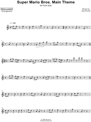 Main Theme" Sheet Music (Flute Solo) in C Major - Download & Print...