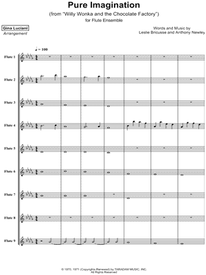Gina Luciani - Pure Imagination (from Willy Wonka & the Chocolate Factory) - Flute Ensemble - Sheet Music (Digital Download)