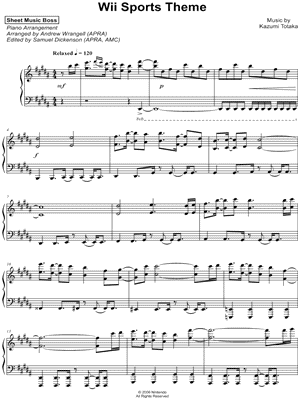 Wii Sports Sheet Music Downloads At Musicnotes Com
