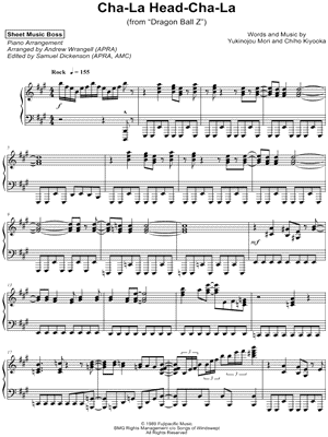 Sheet Music Boss Cha La Head Cha La Sheet Music Piano Solo In A Major Download Print Sku Mn