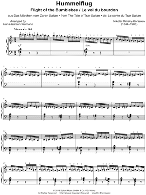 Nikolai Rimsky-Korsakov - The Flight of the Bumblebee - (from The Tale of Tsar Saltan) - Sheet Music (Digital Download)