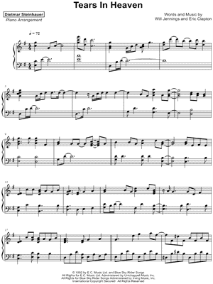 Tears in Heaven Sheet Music - 76 Arrangements Available Instantly -  Musicnotes