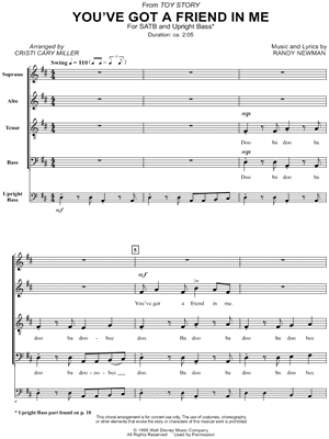 You've Got a Friend in Me - 5 Prints Sheet Music from Toy Story - SATB Choir + Accompaniment