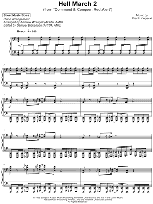 Sheet Music Boss - Hell March 2 - (from Command & Conquer: Red Alert) - Sheet Music (Digital Download)