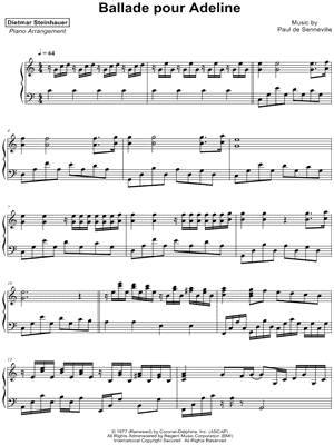 Ballade Pour Adeline Sheet Music 13 Arrangements Available Instantly Musicnotes