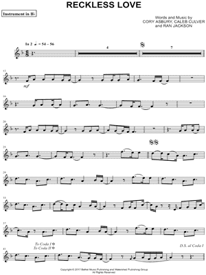 Reckless Love Drum Chart