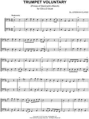 Jeremiah Clarke - Trumpet Voluntary - Cello Duet - (Prince of Denmark's March) - Sheet Music (Digital Download)
