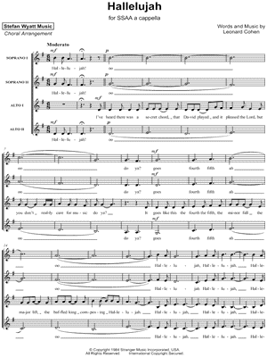 "Hallelujah" Sheet Music - 144 Arrangements Available Instantly