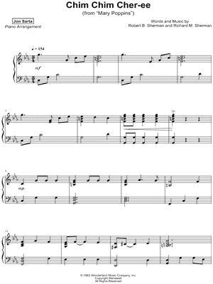 Jon Sarta - Chim Chim Cher-ee - (Mary Poppins) - Sheet Music (Digital Download)