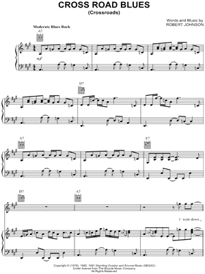 Cross Road Blues (Crossroads) (Piano, Vocal & Guitar Chords (Right-Hand  Melody))