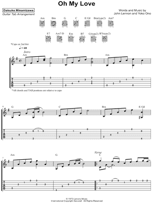 Oh My Love Sheet Music To Download And Print