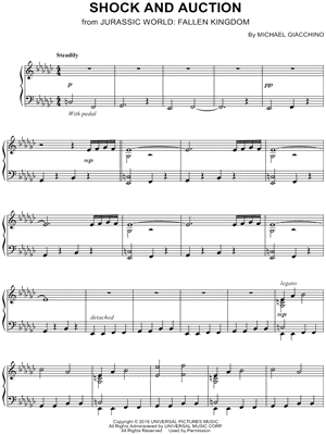 Michael Giacchino - Shock and Auction - (from Jurassic World: Fallen Kingdom) - Sheet Music (Digital Download)