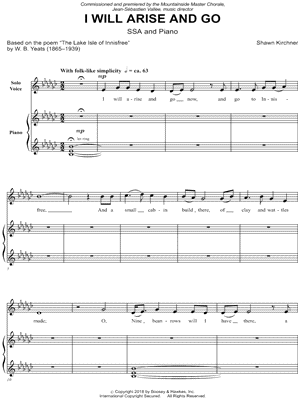 Shawn Kirchner - I Will Arise and Go - Sheet Music (Digital Download)